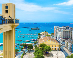 Imagem com vista de aérea da cidade de Salvador